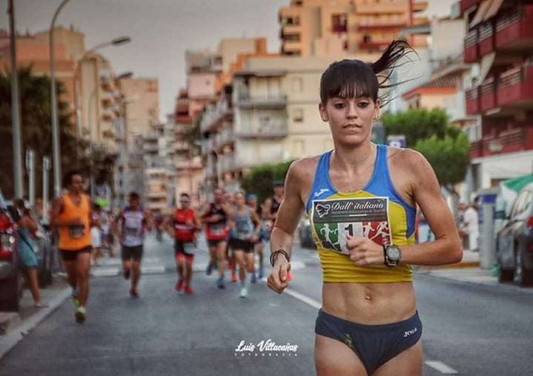 Pili Vázquez, en un momento de la carrera