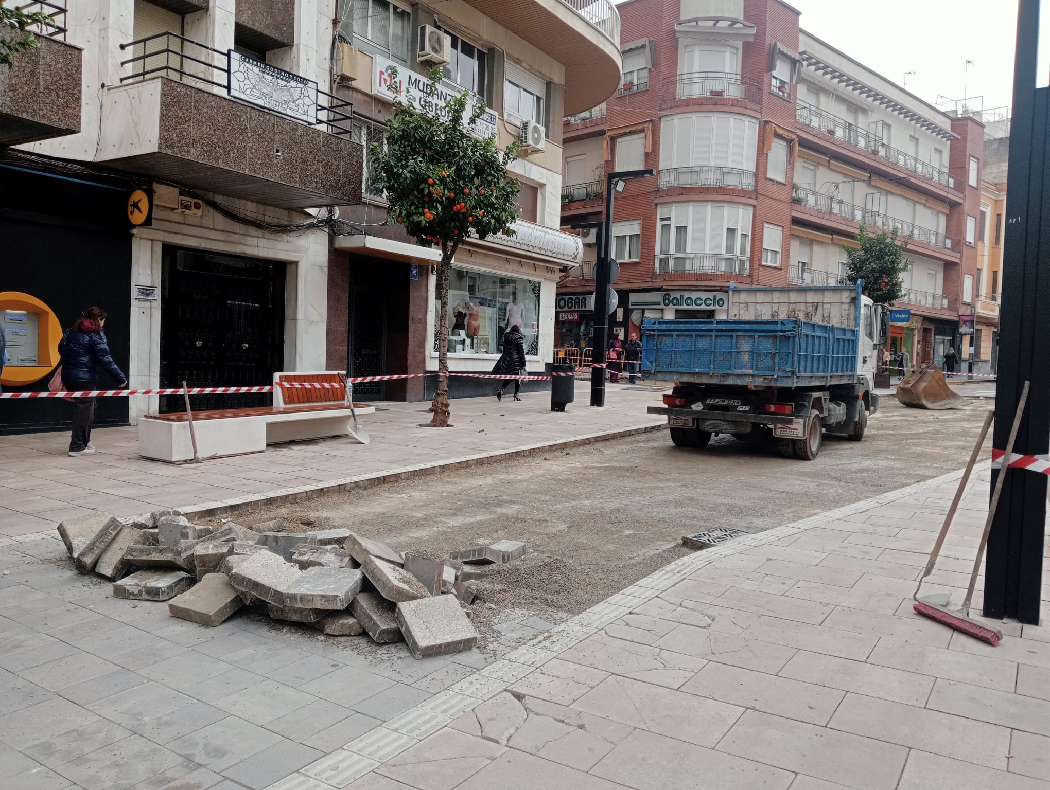 Inicio de nuevas obras en la calzada de las Ocho Puertas
