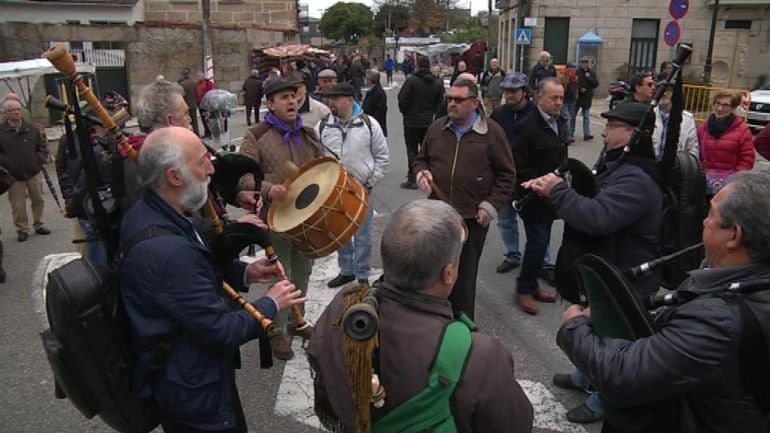 Músicos durante la romería de San Blas de 2017.