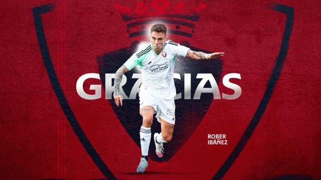 Osasuna se despide de Rober Ibáñez