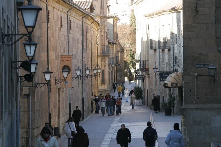 Calle Compañía de Salamanca, una de las localizaciones de la serie