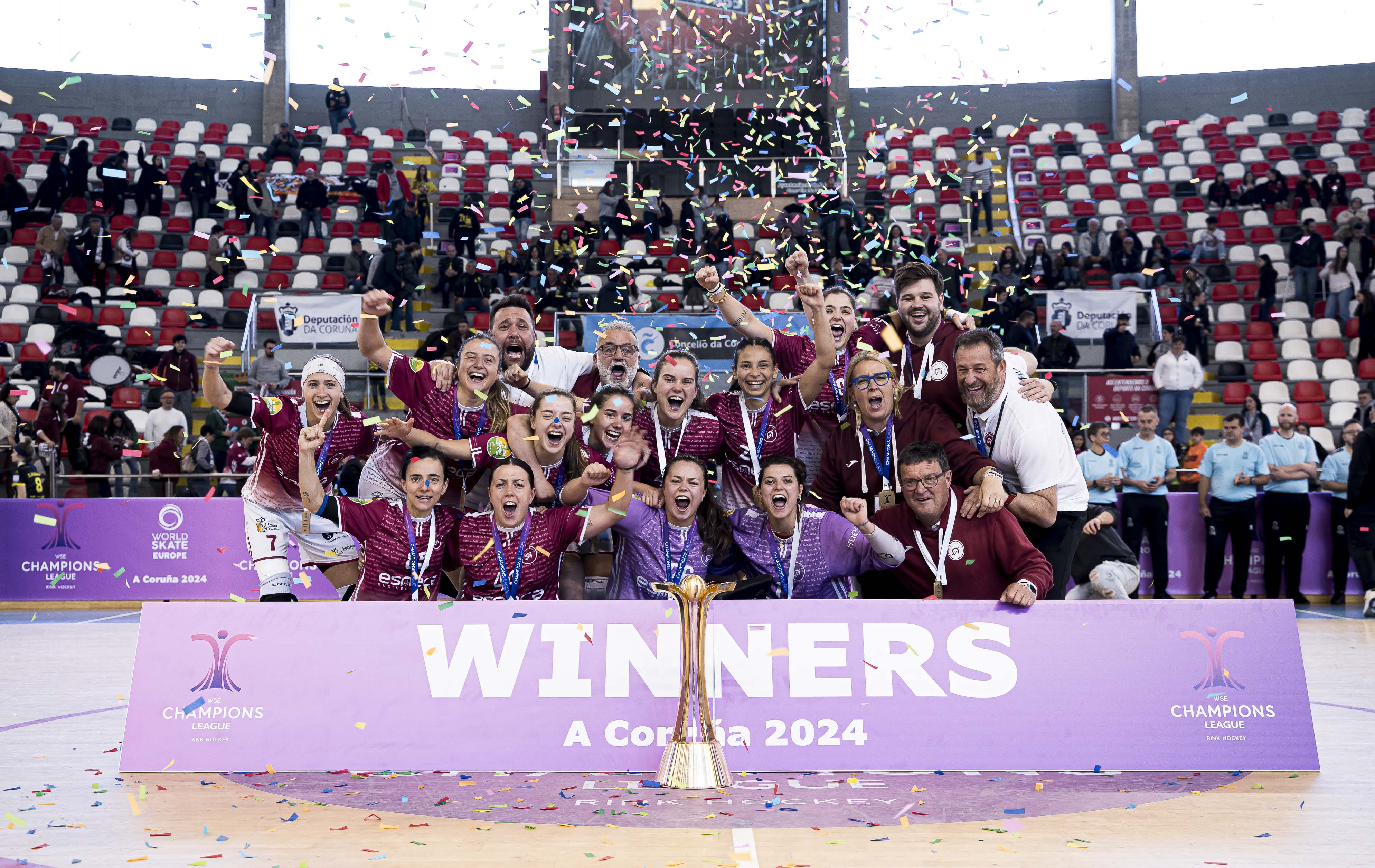 El Club Patín Esneca Fraga se proclamaba campeón de la Champions League femenina