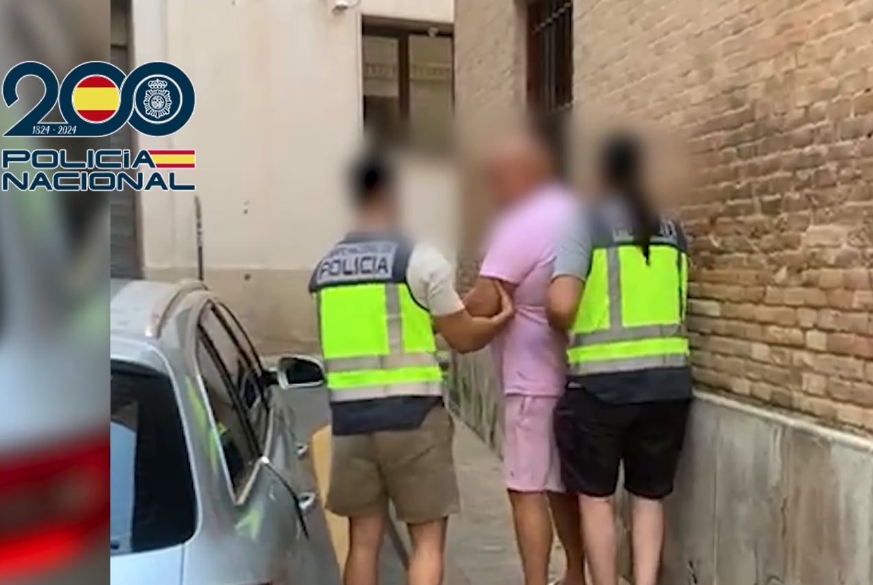 La Policía Nacional con el detenido en Pilar de la Horadada -  P.N