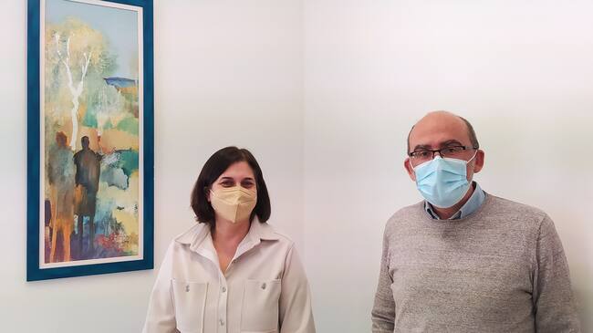 Los técnicos de centros cívicos Paloma Morón y Juan Carlos Antón