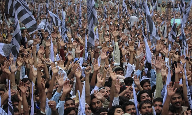 Protesta contra el film antiislámico en Lahore, Pakistán