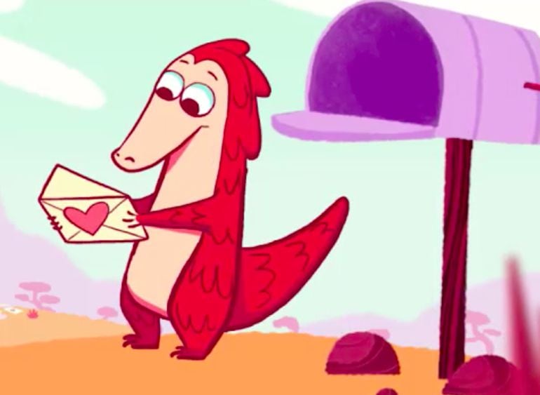 El pangolín, protagonista del Doodle del Día de San Valentín.