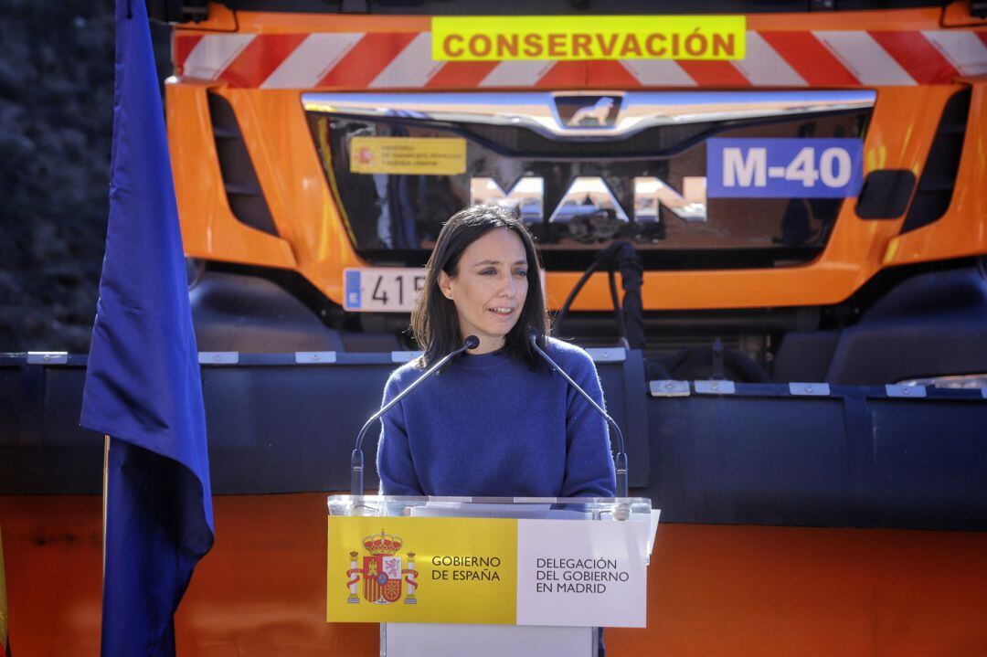 Mercedes González en el acto de presentación del Plan Nevadas