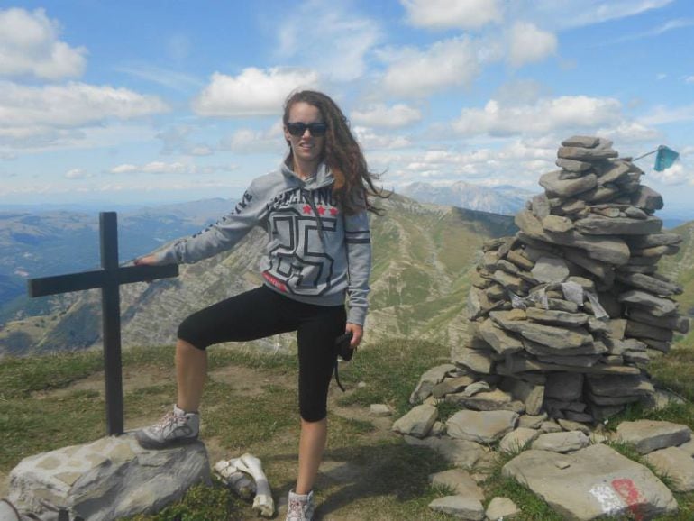 Ana Huete, de excursión en una zona cercana a Illica, donde dormía cuando se produjo el terremoto.