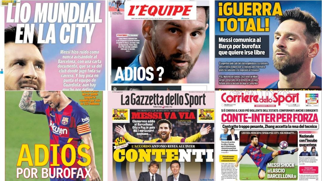 La decisión del adiós de Messi inunda todas las portadas