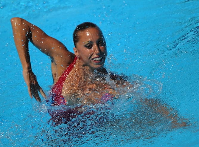 Gemma Mengual, durante su ejercicio