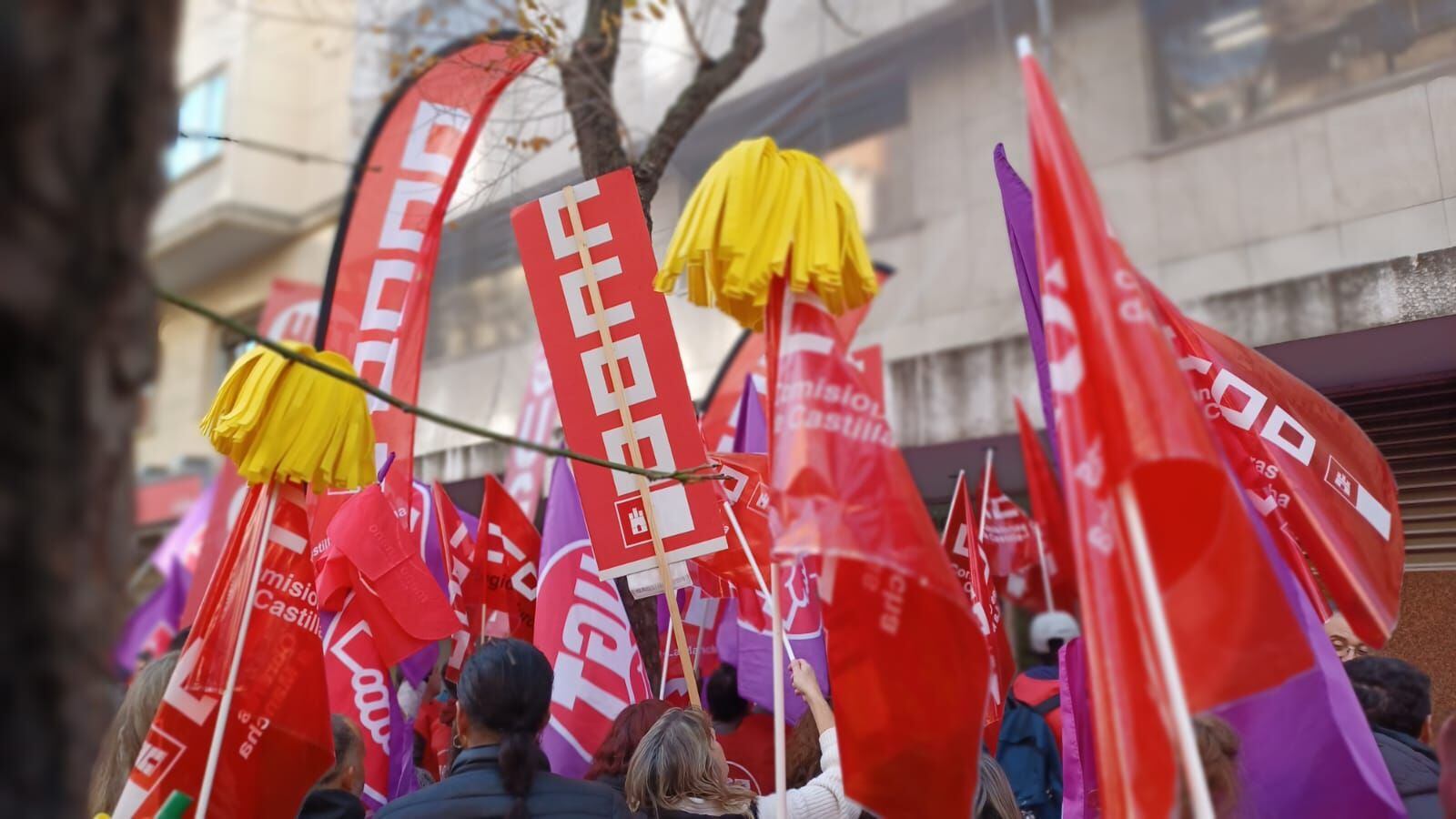 Concentración en Madrid del sector de la limpieza en Cuenca, Ciudad Real, Guadalajara y Toledo