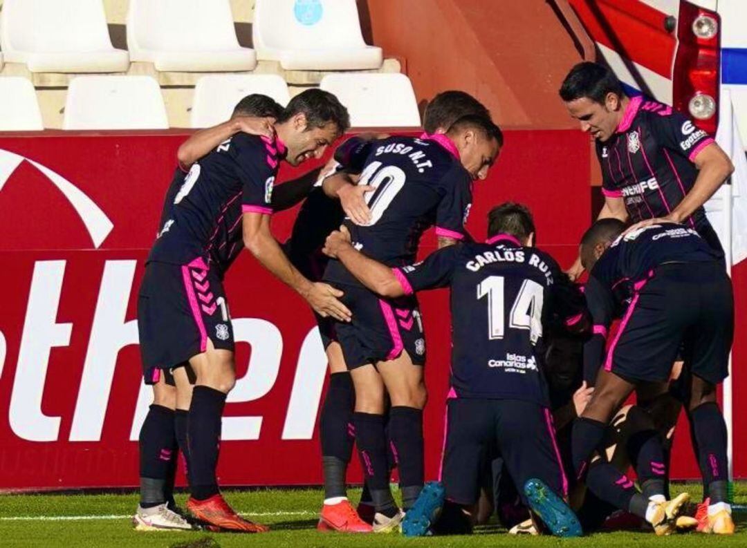 Los blanquiazules celebran uno de los tantos anotados ante el Albacete