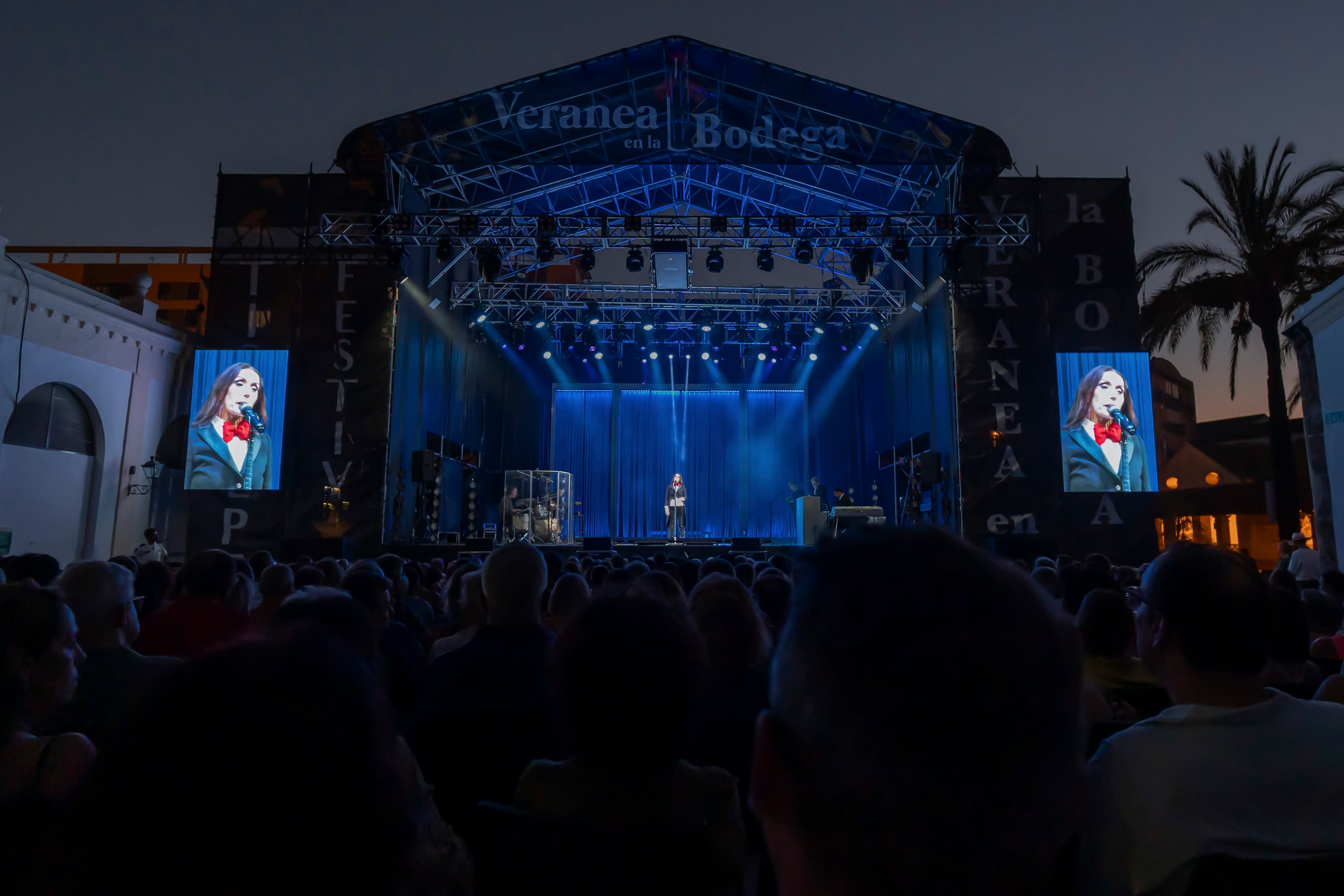 Luz Casal durante su actuación en el Tío Pepe Festival