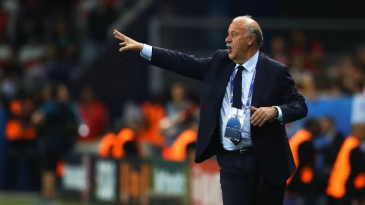 Vicente del Bosque, dirigiendo a la selección española/Archivo