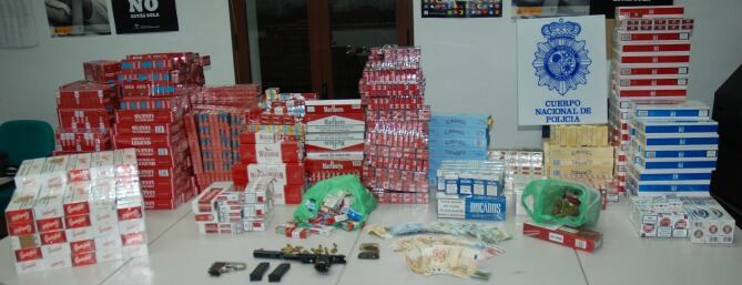 Tabaco intervenido en la operación saldada con cuatro detenidos en Estepona