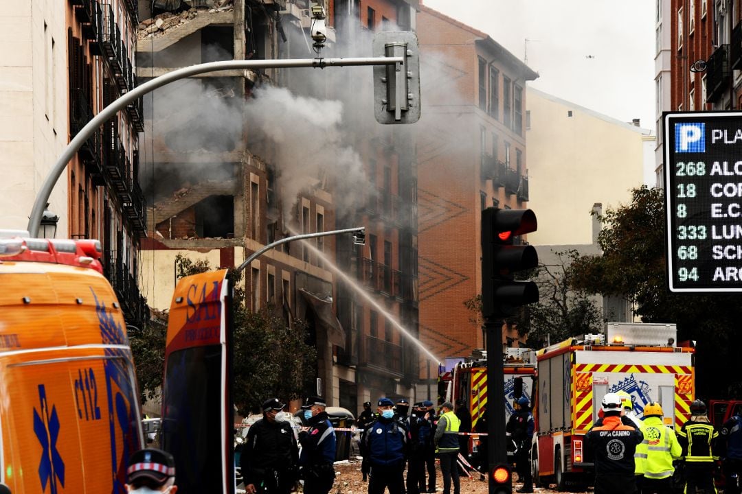 Una explosión de gas en un edificio de Madrid, en la calle Toledo, dejó tres fallecidos, en 2021.