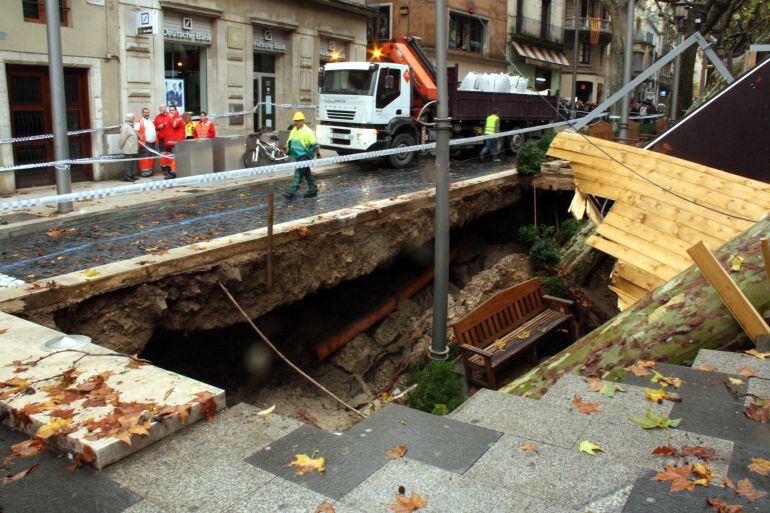 Esvoranc de la Rambla de Figueres després dels aiguats