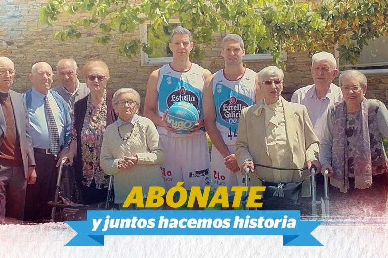 Cartel promocional de la campaña de abonados del Monbus Obradoiro para la temporada 2018-2019