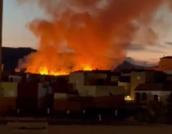 Estado de las llamas en Cortijo Vides