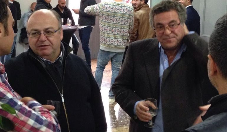 Ortiz y Ramírez en un acto del club