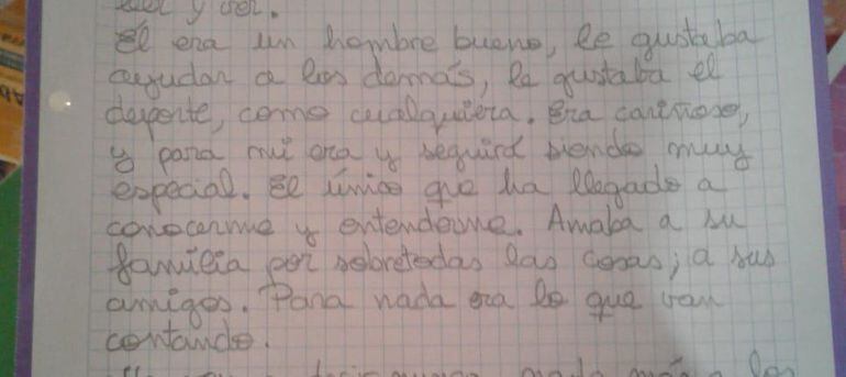 En la carta, la ex mujer dice que era un &quot;hombre bueno&quot; y &quot;amaba a su familia&quot; y amigos por encima de &quot;todas las cosas&quot;.