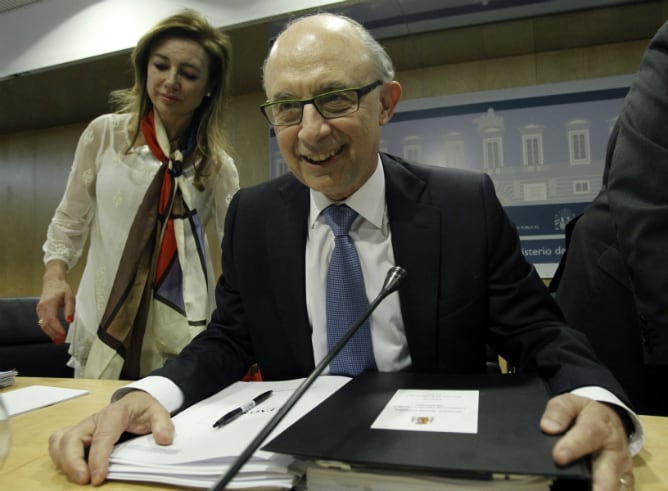 El ministro de Hacienda y Administraciones Públicas, Cristóbal Montoro en el Consejo de Política Fiscal y Financiera