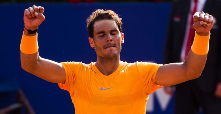 Rafa Nadal celebra su victoria en el Godó