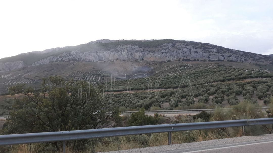 Incendio agrícola en Jimena esta mañana