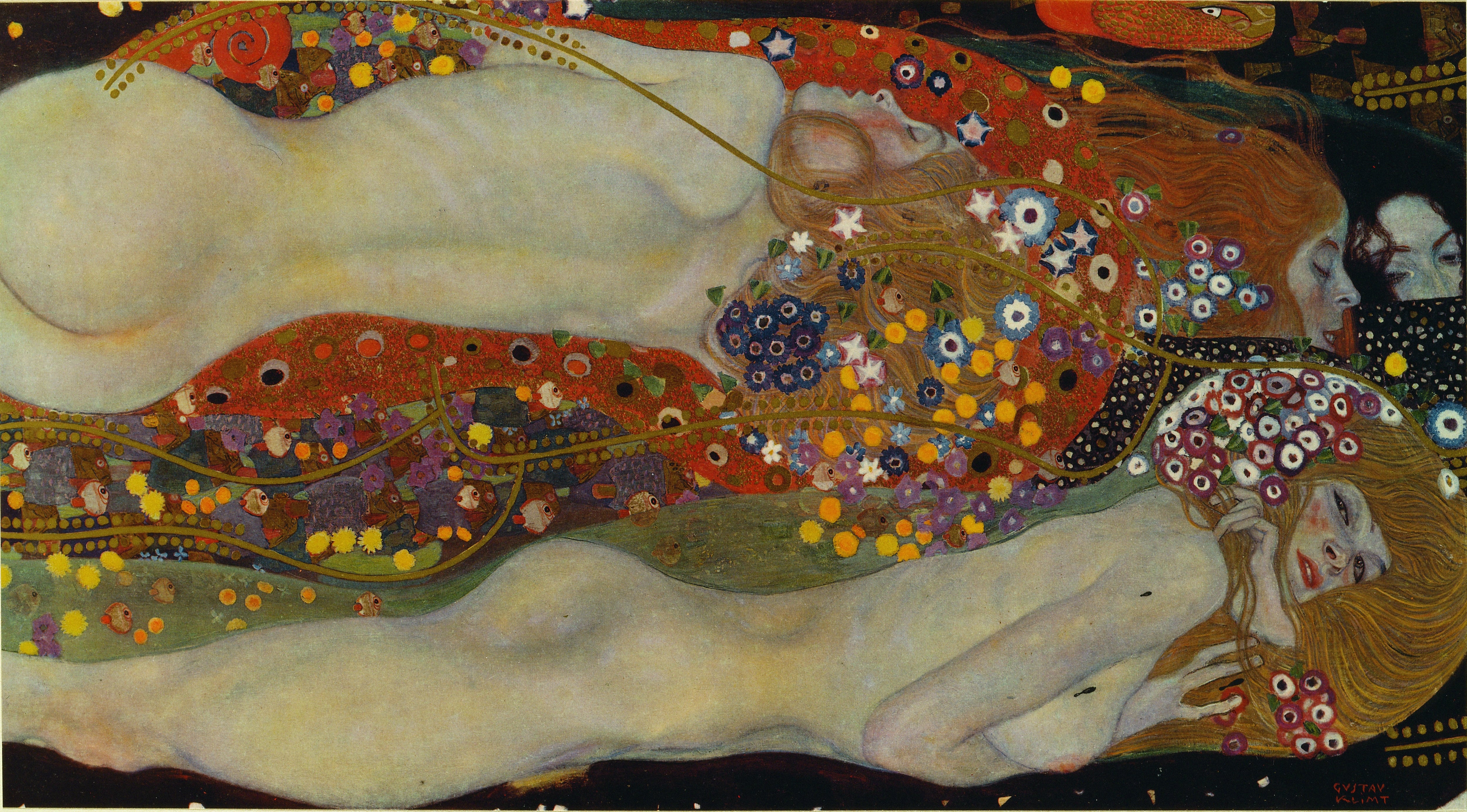 La obra  Gustav Klimt, &#039;Wasserschlangen II (Serpientes de agua II)&#039;.