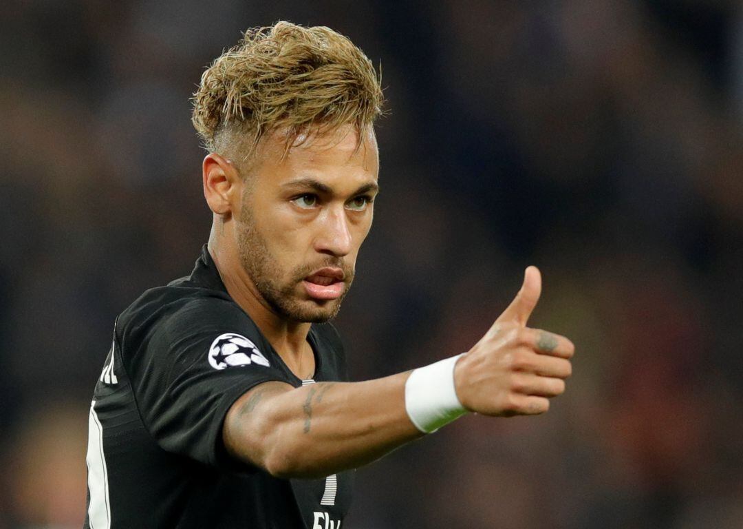 Neymar, duante un PSG - Napoles de Champions. 
