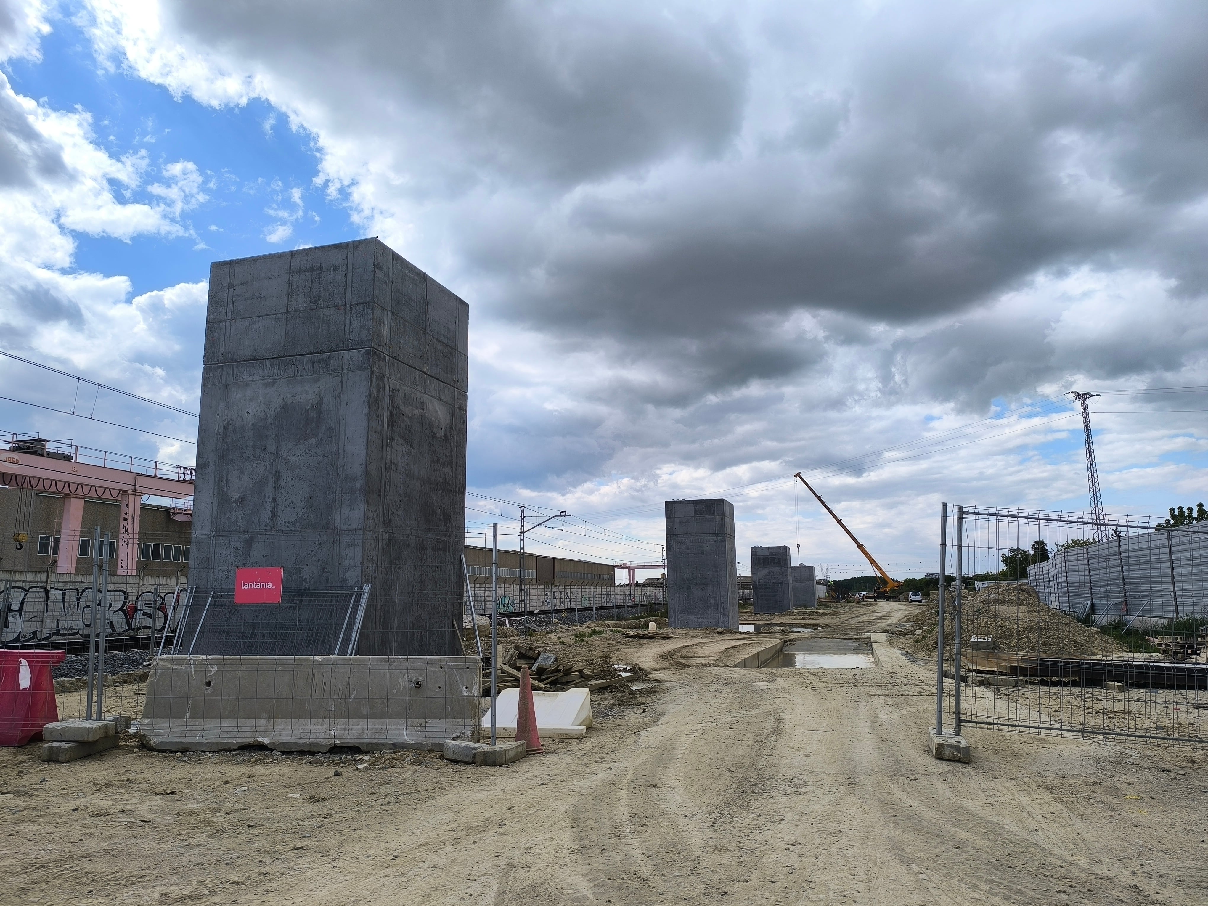 Las obras de ADIF en palencia continuaban con normalidad