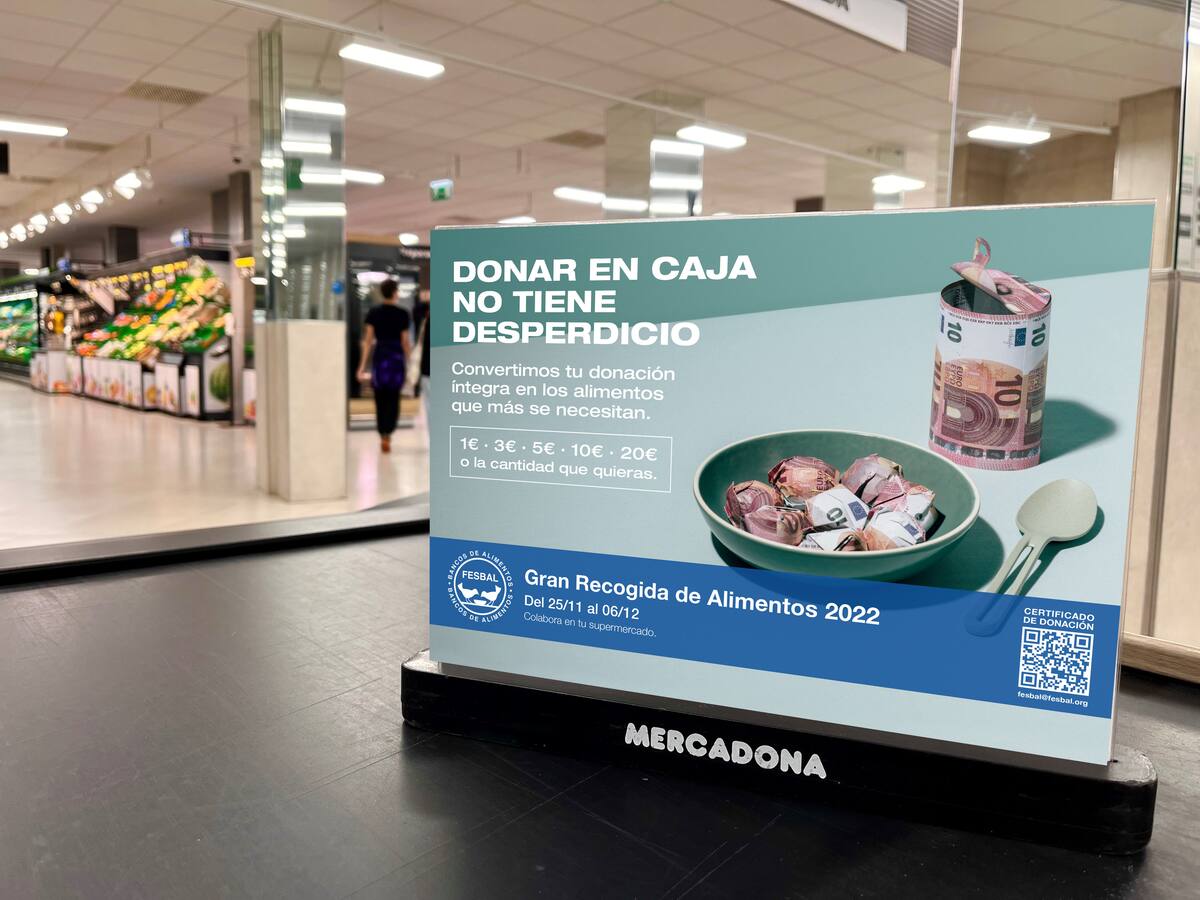 Mercadona participa en la gran recogida de alimentos de 2022