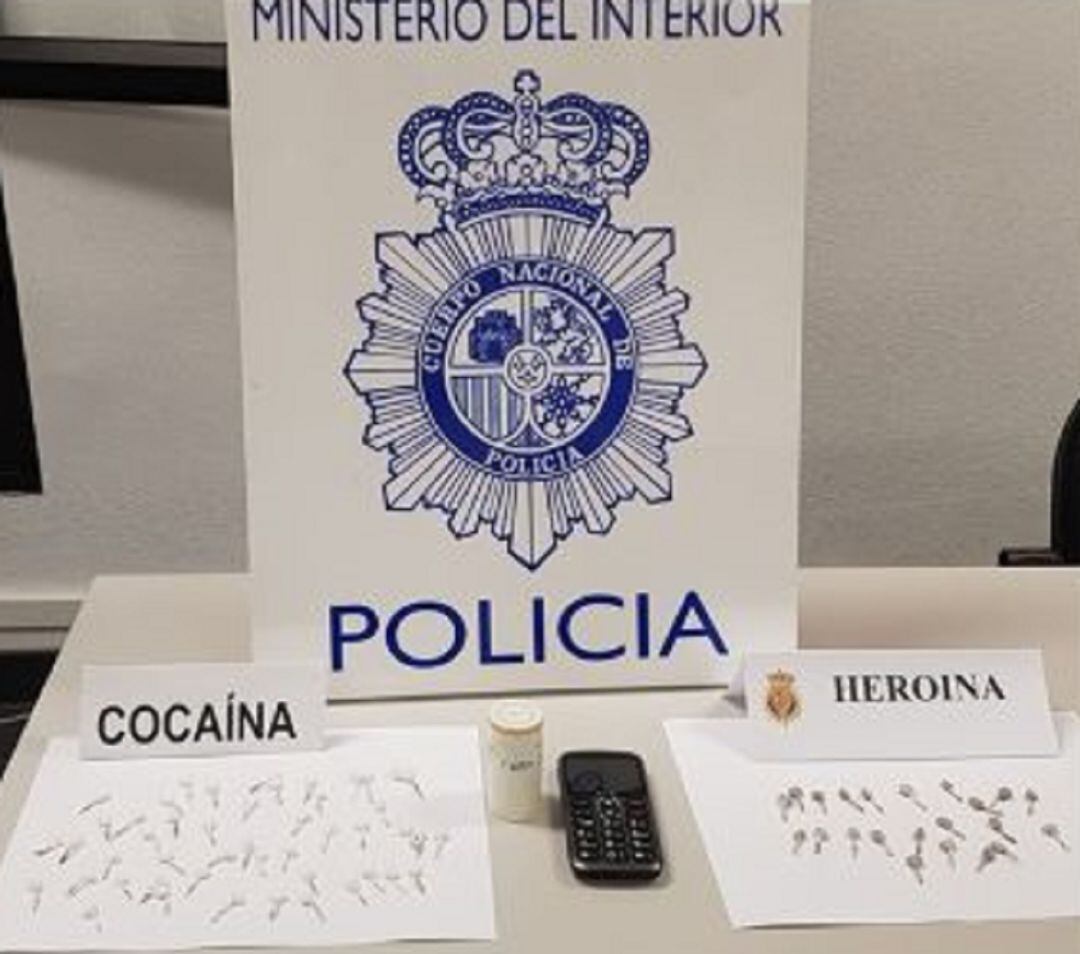 Droga incautada al detenido