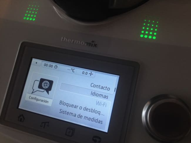 La pantalla del TM5, durante el proceso de configuración.