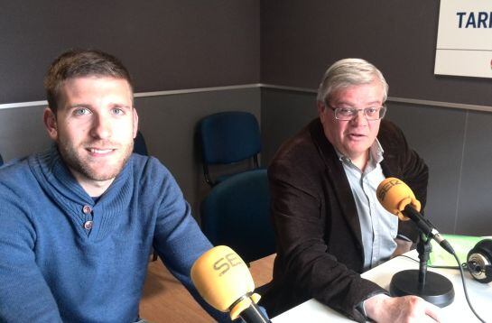 Pedro Rodríguez i Enric Pujol als estudis de Cadena SER Tarragona.