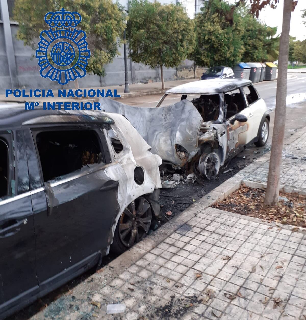 La Policía Nacional ha detenido a un hombre acusado de quemar diez vehículos en València.