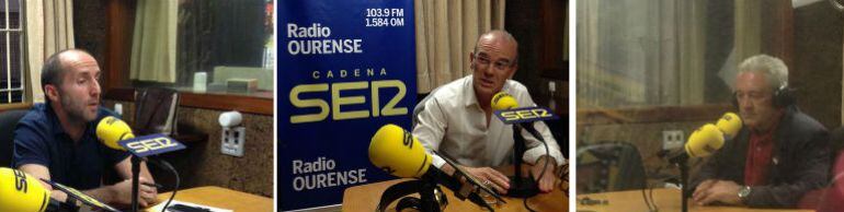 Gonzalo Jácome (izqda.), Vázquez Barquero (centro) y Miguel Doval (dcha.)