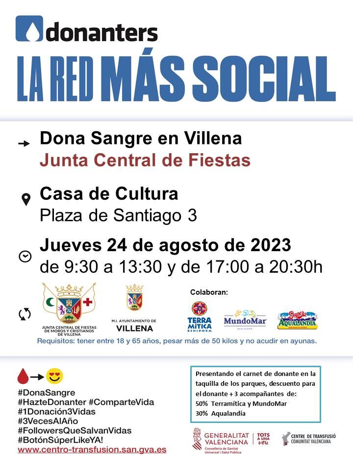 Cartel de la donación de sangre