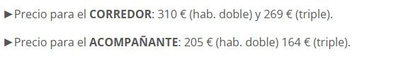 Precios de otros hoteles por noche.