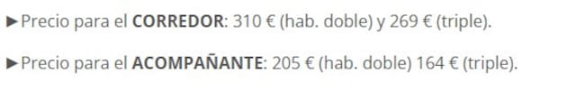 Precios de otros hoteles por noche.