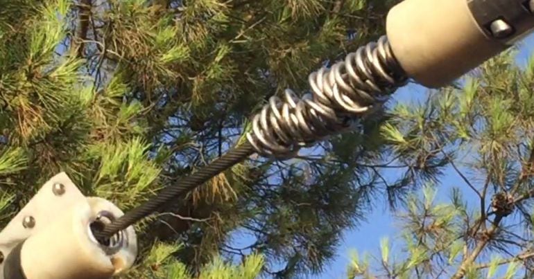 Estado en el que se encuentra el muelle de la tirolina