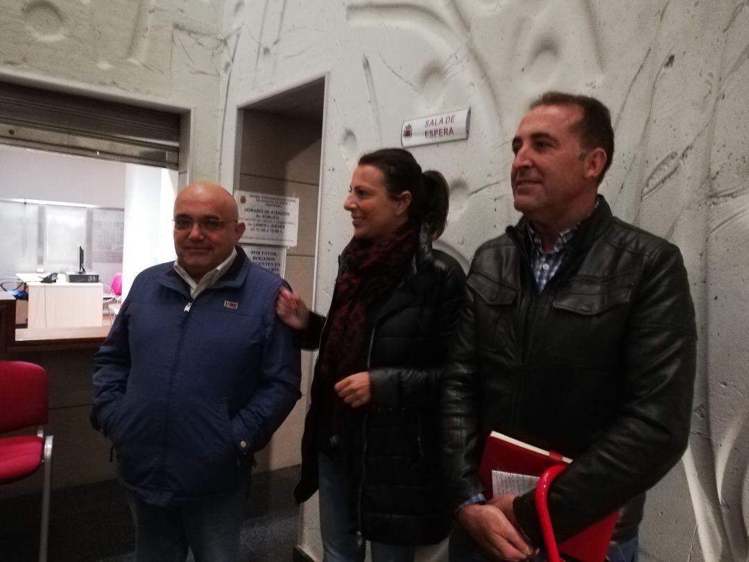 Los populares María Paz Fernández, Jesús Vázquez y Juan Carlos González