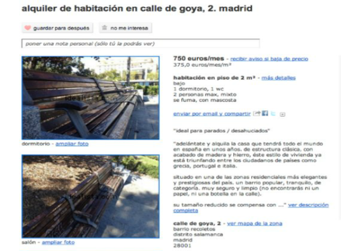 Imagen del anuncio retirado.