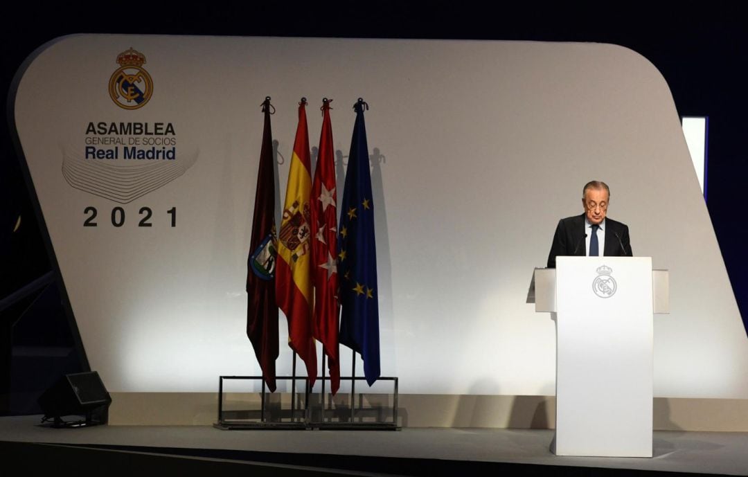 Florentino Pérez, en la Asamblea General del Real Madrid