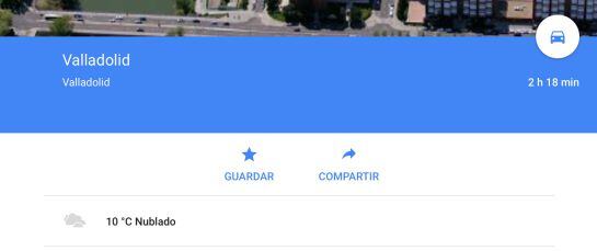 ‘Google Maps’ permite ver ahora el tiempo de las ciudades