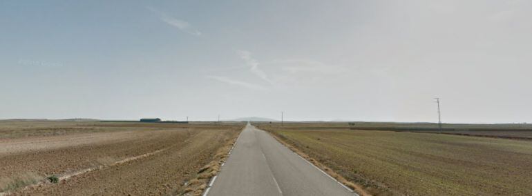 Una carretera cercana al polígono industrial de La Guardia