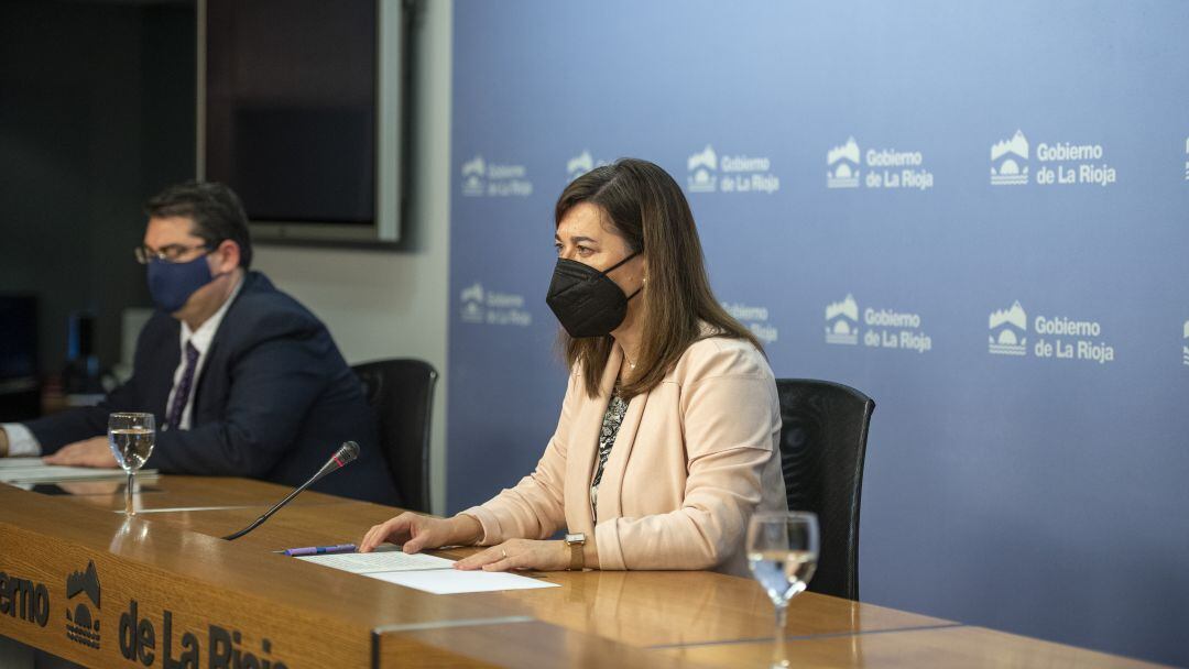 La consejera de salud, Sara Alba, en la presentación de los proyectos de su área para 2021.