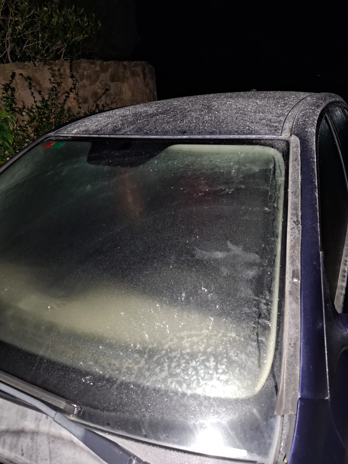 Vehículo esta madrugada en la zona de Morna