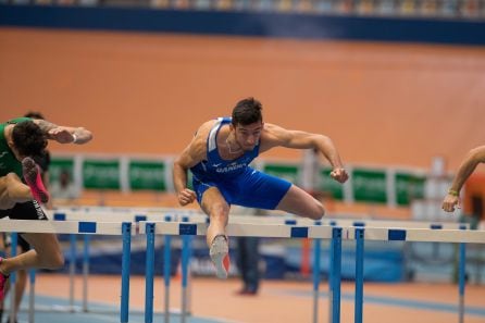 Quique Llopis durante una carrera