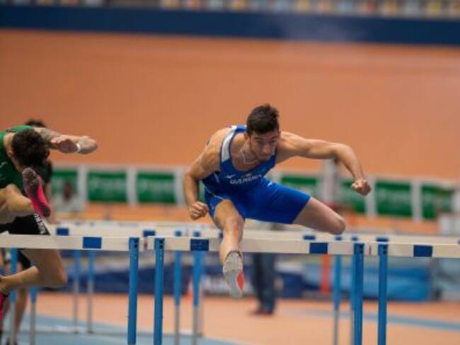 Quique Llopis durante una carrera